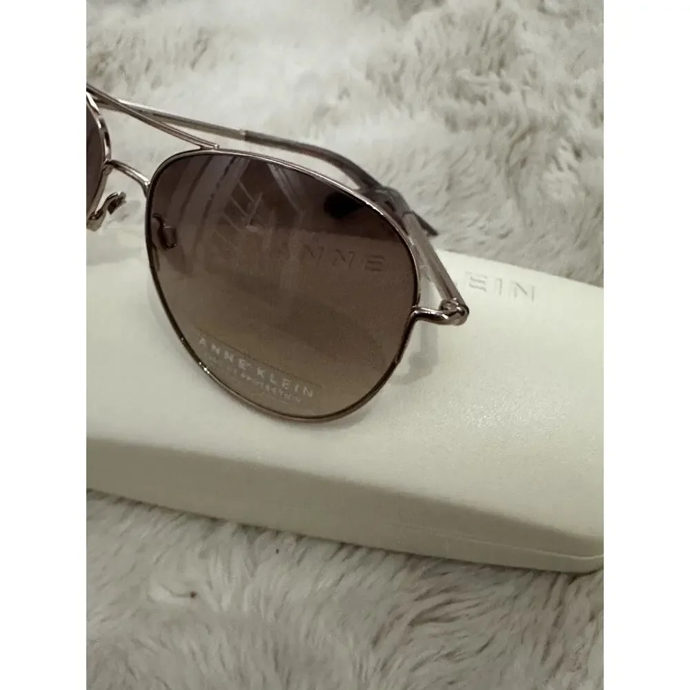 NEW Aviators Womens Anne Klein AK7007 Rose 59-14-135 Sunglasses